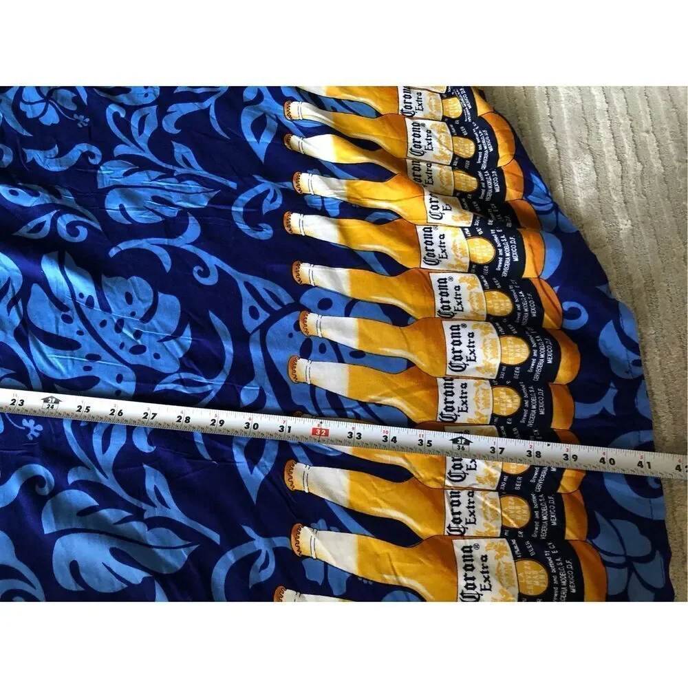 Scarf Beach Cover Up Wrap Shawl Corona Beer Print Fringe 62